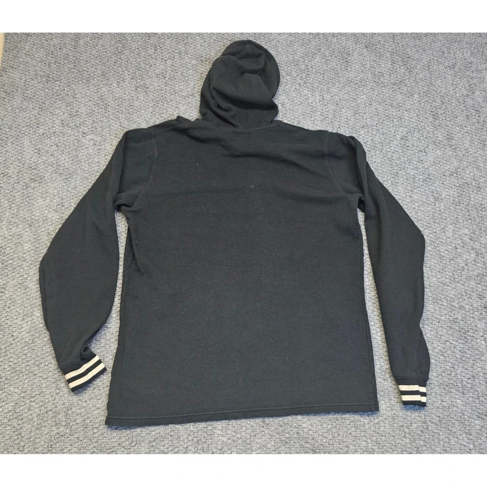 Polo Ralph Lauren‎ Men's Black Waffle Knit Hoodie Long Sleeve Pony Logo Size M